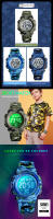 Reloj de moda para niños SKMEI resistente al agua 5bar con luz colorida para deportes tipo digital con correa de 12/24 horas diseño camuflaje para niños varones - details 1