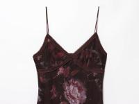 Vestido irregular con tirantes estampados y cuello en V de encaje elegante a la moda para mujer nuevo estilo - details 2