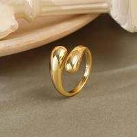 Anillo abierto con diseño de gota de agua, joyería de dedo de estilo Simple para regalo de fiesta informal diario - details 1