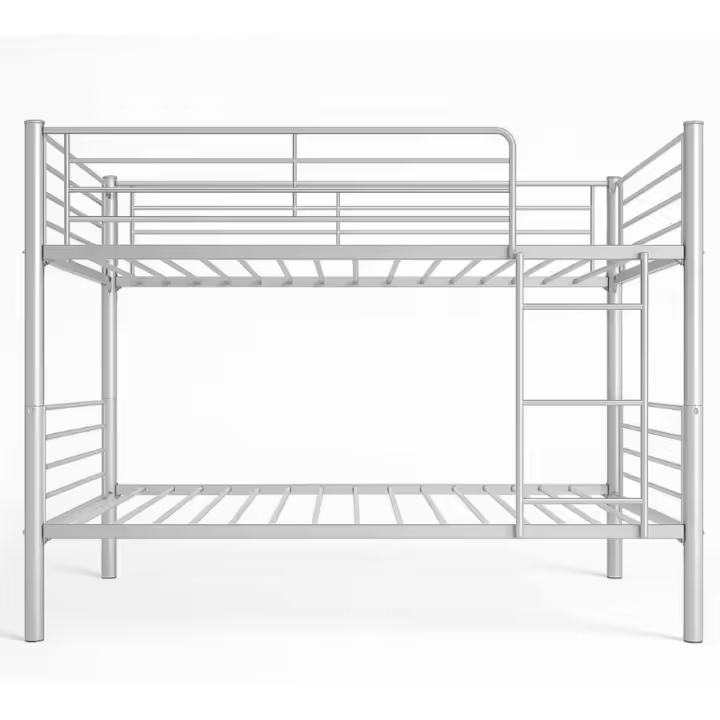 Litera Metálica Nido - Diseño Industrial para Dos Camas, Versión Matrimonial y Individual, Estructura de Acero Reforzado con Escalera y Barandilla Anticaídas, Fácil Montaje 2 plazas - 1