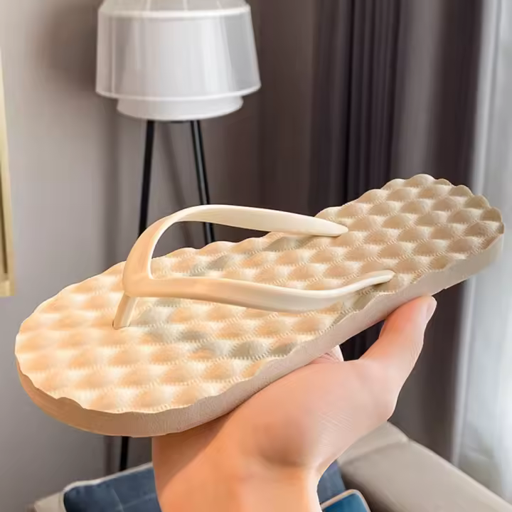 Nuevas chanclas de verano sencillas de color sólido EVA antideslizantes para interiores y exteriores, zapatos planos para hombres y mujeres - 1