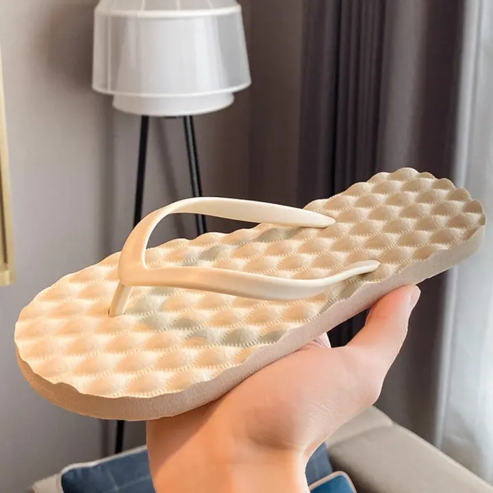 Nuevas chanclas de verano sencillas de color sólido EVA antideslizantes para interiores y exteriores, zapatos planos para hombres y mujeres - 1