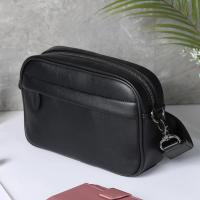 Bolso Cruzado de Hombro para Hombres Cuero PU Diseño a Cuadros Bolso Messenger de Negocios Casual - details 2