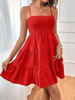 Mini vestido sin mangas combinado con chaleco tipo camiseta de verano para mujer, falda corta líquida para acampar - details 10