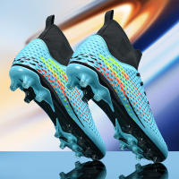 Botas de fútbol profesionales para hombre, zapatos de fútbol de Punta larga, zapatos de fútbol de tobillo alto para exteriores, zapatos de entrenamiento para niños - details 8