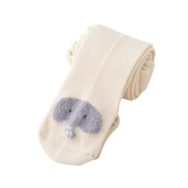 Pantimedias con estampado de animales para recién nacido, mallas elásticas de punto de estilo coreano para bebé, mallas de Color sólido, medias de algodón para niños pequeños - 1