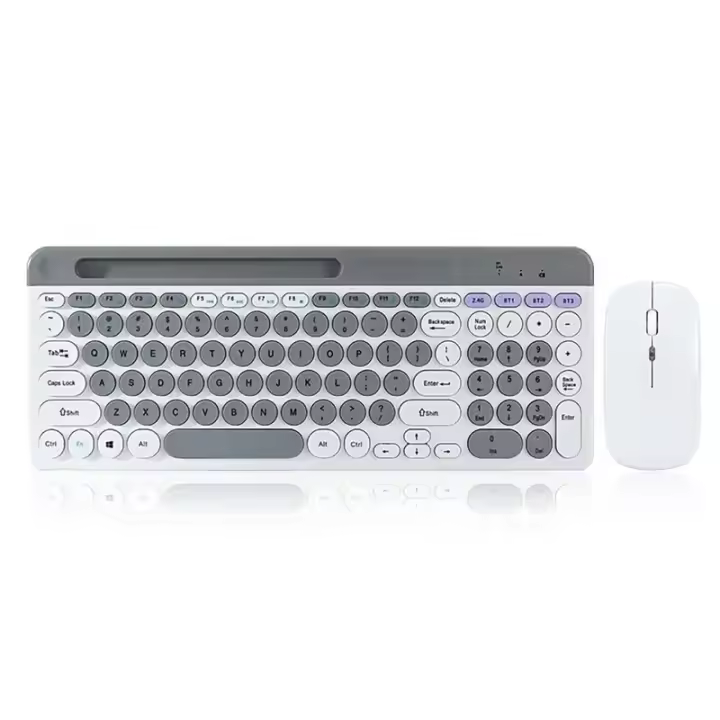 Teclado inalámbrico portátil para ordenador portátil, dispositivo silencioso con Bluetooth, 2,4G - 1