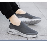 Calcetines elásticos de gran tamaño, zapatillas de deporte perezosas de malla tejida con mosca de verano de corte bajo, zapatos deportivos informales de un pie para hombre - details 19
