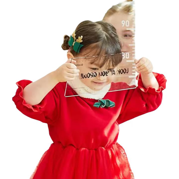 Tablero De Crecimiento Para Niños Con Espejo Tablero De Altura Con Marcador Material Plástico Uso Doméstico - 1