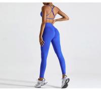 Conjunto de Yoga para Mujer Ropa Deportiva de Entrenamiento de Malla Transpirable Secado Rápido 2 Piezas Chaleco y Shorts para Correr y Modelar Espalda Material de Nylon - details 10