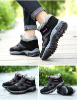 Botas de invierno cálidas de algodón para mujer, zapatos deportivos para exteriores, botas de nieve antideslizantes, botines de nieve antifrío para senderismo para mujer - details 14