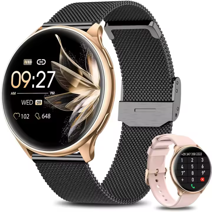 Reloj Inteligente de Llamada Bluetooth para Mujeres con Rastreador de Fitness y Seguro de Alta Precisión Regalo Ideal para Android e IOS - 1