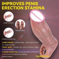 Empaque privado Sexy NUUN Funda realista con cabeza cerrada Dildo hueco Retraso de la eyaculación Funda para pene Extensor y juguete sexual de alargamiento para hombres - details 3