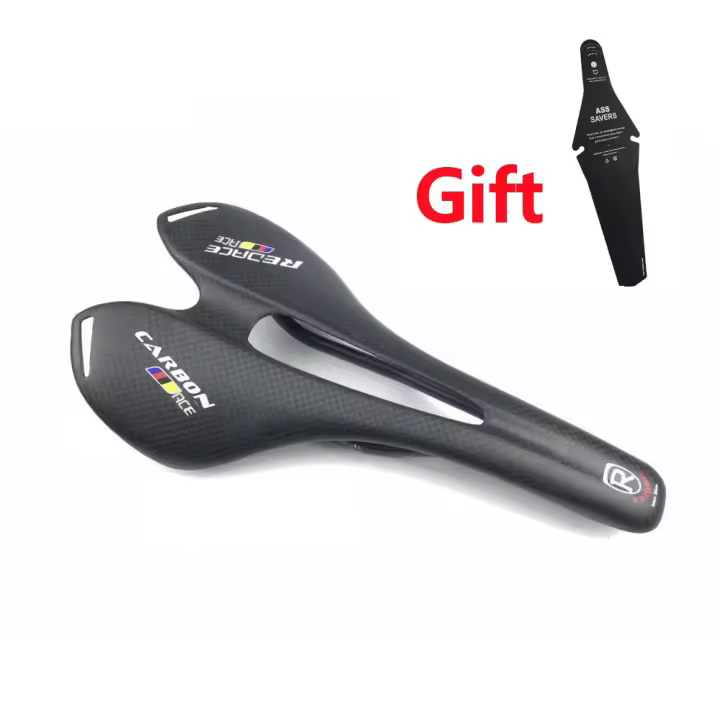Sillín de Bicicleta de Fibra de Carbono 3K Sillín de Ciclismo Ultra Ligero Equipo de Ciclismo Matte/Glossy 270x143mm para MTB y Carretera - 1