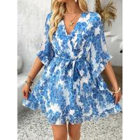 Vestido fluido sin tirantes con estampado floral bohemio para mujer, verano 2025 - details 52