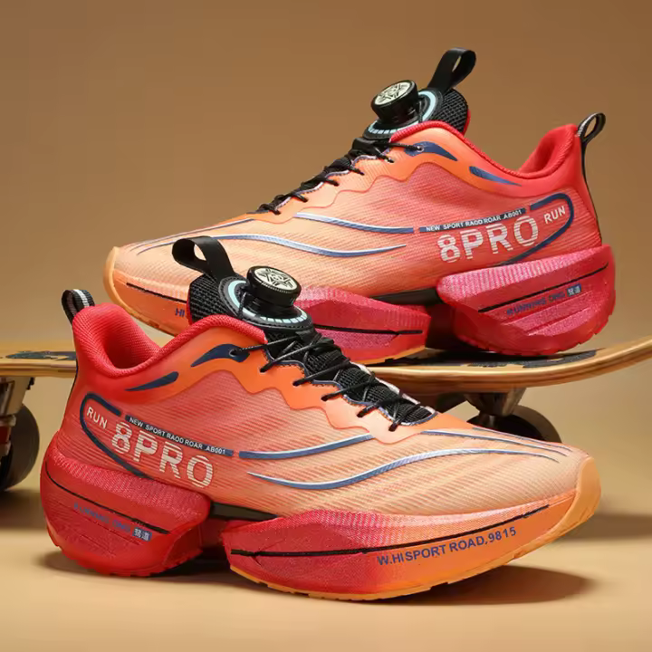 Verano hebilla rotativa entrenadores hombres y mujeres de malla transpirable carreras zapatos fitness - 1