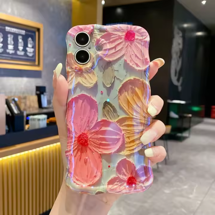 Funda trasera de lujo 3D con flores a prueba de golpes Pro, funda protectora para iPhone 16 Pro Max 15 14 13 12 11 Capa - 1