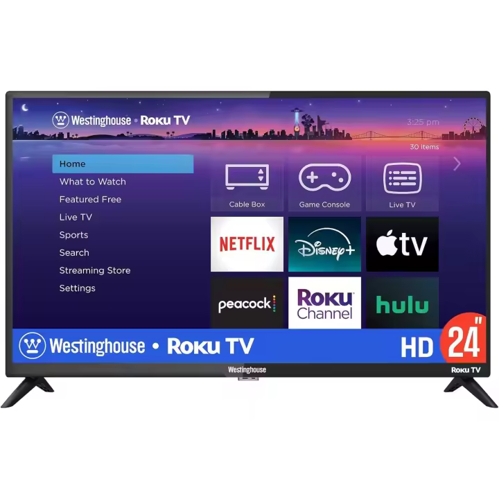 Westinghouse Roku TV - Televisión Inteligente de 24 Pulgadas, LED HD 720P con Conectividad Wi-Fi y Aplicación Móvil, Pantalla Plana Compatible con Apple Home Kit, Alexa y Asistente de Google - 1