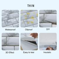 Pegatinas de pared de azulejos autoadhesivas impermeables, papel tapiz antiincrustante a prueba de humedad, calcomanía de pared resistente al calor DIY - details 5