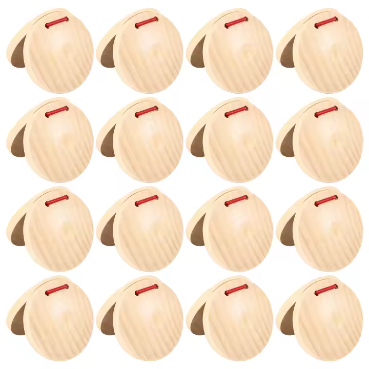 Castañuelas musicales, instrumento de percusión de dedo de madera, música de ritmo - 1