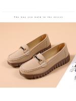 Nuevos zapatos de cuero de otoño para mujer, zapatos sencillos de piel de vacuno de gamuza a juego, mocasines de piel auténtica, zapatos planos mate, zapatos antiguos de mujer de Beijing - details 10