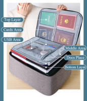 Bolsa de almacenamiento de certificados de documentos para el hogar, caja de carpeta de archivos de viaje multicapa, estuche organizador de tarjetas de crédito de pasaporte a prueba de agua - details 2