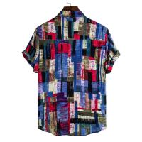 Camisa ajustada de manga corta para hombre, ropa informal con estampado grande, novedad de verano, 2021 - details 17