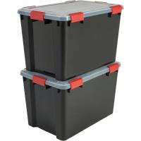 Cajas de Almacenamiento de Plástico Herméticas de 70L Tapa y Cierres a Presión - details 0