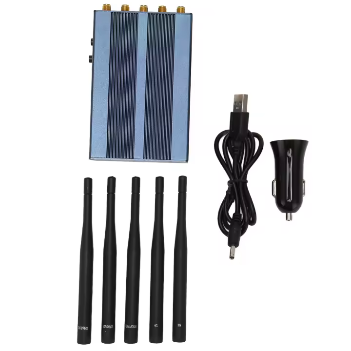 Jammer de señal de Internet estable 5 canales GPS BDS DCS GSM CDMA 3G 4G Blocker Shield - 1