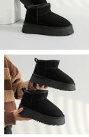 Botas de Nieve de Peluche de Lujo Calzado Plano de Tobillo para Mujer Caliente y Casual con Forro de Piel - details 17