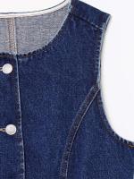 Chaqueta Denim de Verano 2025 para Mujer Cuello Redondo, Camisa de Moda Sólida, Vestido de Calle Elegante, Ropa al Aire Libre - details 7