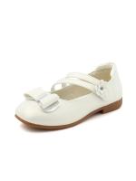 Zapatos de cuero para niñas, zapatillas planas de princesa con pajarita, zapatos de flores para niñas, zapatos planos informales para niños, zapatos de tacón bajo para baile y boda, suaves - details 8