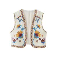 BUNO-Chaqueta con estampado bordado Vintage para mujer, chaleco informal holgado a la moda, cárdigan sin mangas con temperamento, 2025 - details 1