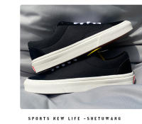 Zapatos negros puros, bajos, versátiles, de talla extra grande, para hombre y mujer, los mismos zapatos, zapatos casuales para parejas. - details 4