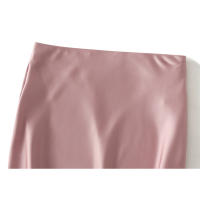 Faldas de satén para mujer, Falda Midi informal de seda, faldas largas de cintura alta - details 12