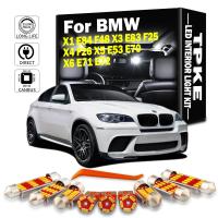 Kit de Luz Interior LED para Coche TPKE Sin Errores para BMW X1 E84 F48 X3 E83 F25 X4 F26 X5 E53 E70 X6 E71 E72 Bombillas LED y HIDs - details 0