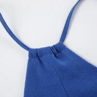 Primavera Verano Nuevo cuello en V sin espalda Diseño de correa Estilo Sense Casual A-line Vestido largo para mujer - details 16