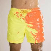 Pantalones cortos de playa que cambian de color al agua, bañadores de estilo caliente que cambian de color, sensación cálida - details 1