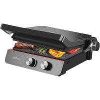 Parrilla Eléctrica de Piedra Revestida Placas Extraíbles y Reversibles, Apertura de 180ª, Superficie Amplia 2200 W, Acero Inoxidable - details 7