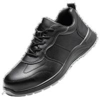 Zapatos de trabajo de seguridad con aislamiento de 6KV para hombres y mujeres, zapatos de cuero negros impermeables, zapatos de cocina antideslizantes, botas indestructibles - details 1
