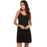 Camisón de Mujer de Verano Sedosa y Perforada Camisón de Algodón Americano-Europeo - details 2