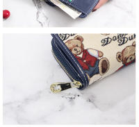 Tiantian Winnie the Pooh nuevas carteras cortas para mujer estilo coreano lindo plegable monedero de moda multifuncional - details 14