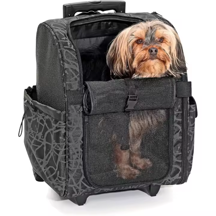 Karlie City' Fantastic Design Smart Dog/Cat Trolley Nylon, 32 x 29 x 52 cm, Negro, 1 Unidad (Paquete de 1) - 1