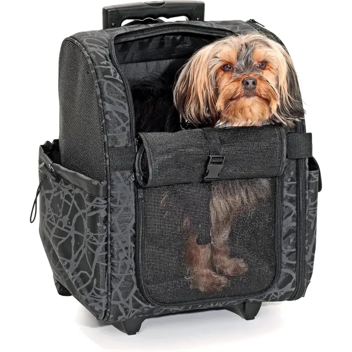 Karlie City' Fantastic Design Smart Dog/Cat Trolley Nylon, 32 x 29 x 52 cm, Negro, 1 Unidad (Paquete de 1) - 1