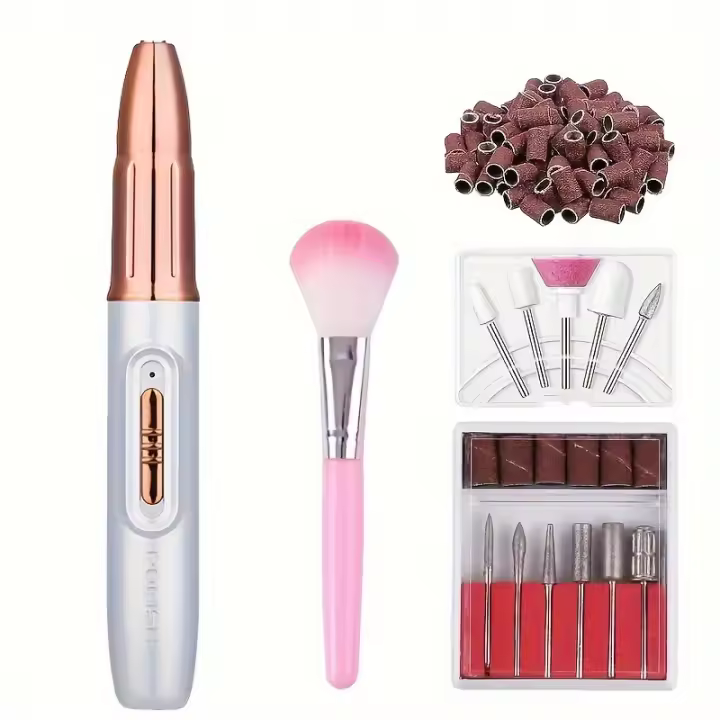 Juego De Manicura Y Pedicura Profesional, Máquina De Taladro Eléctrico, Juego De Lima De Uñas - 1