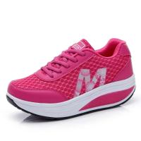 Zapatillas de correr para mujer 2025 Zapatos deportivos informales de moda con suela de plataforma y cordones - details 1