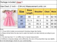 Vestido Rosa para Niñas de 8 a 12 Años Manga Voladora y Cuello en V Vestido Casual Dulce para el Verano 2024 - details 0