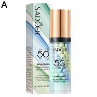 Nuevo Crema aislante de arcoíris de tres colores, 40ml, SPF50 + protector solar, hidratante, Invisible, poros, brillo Facial, corrección del tono de la piel - details 4