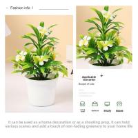 Plantas artificiales en maceta Multicolor Morning Glory, simulación Natural de plástico, accesorios para fotos en maceta, bonsái de imitación elegante - details 13