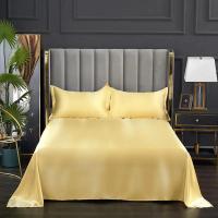 1 pc Bed Sheet for Summer Ice Cool Fabric Top Sheets Satin Smooth Flat Bed Sheet for Double Bedding (no pillowcase) - details 11